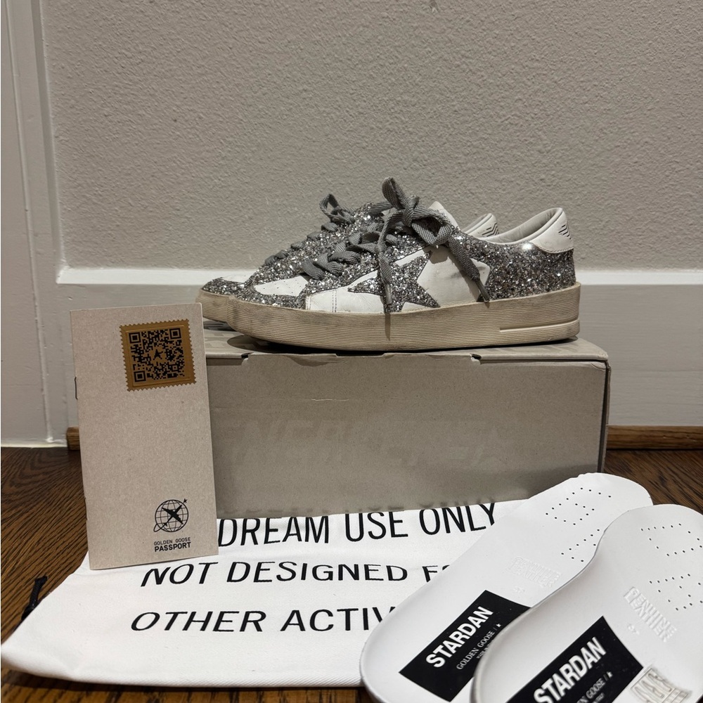 Golden Goose Silver Sneakers W37